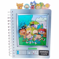 Nickelodeon - Retro TV Triple Lenticular 8" Faux Leather Spiral Tab Journal