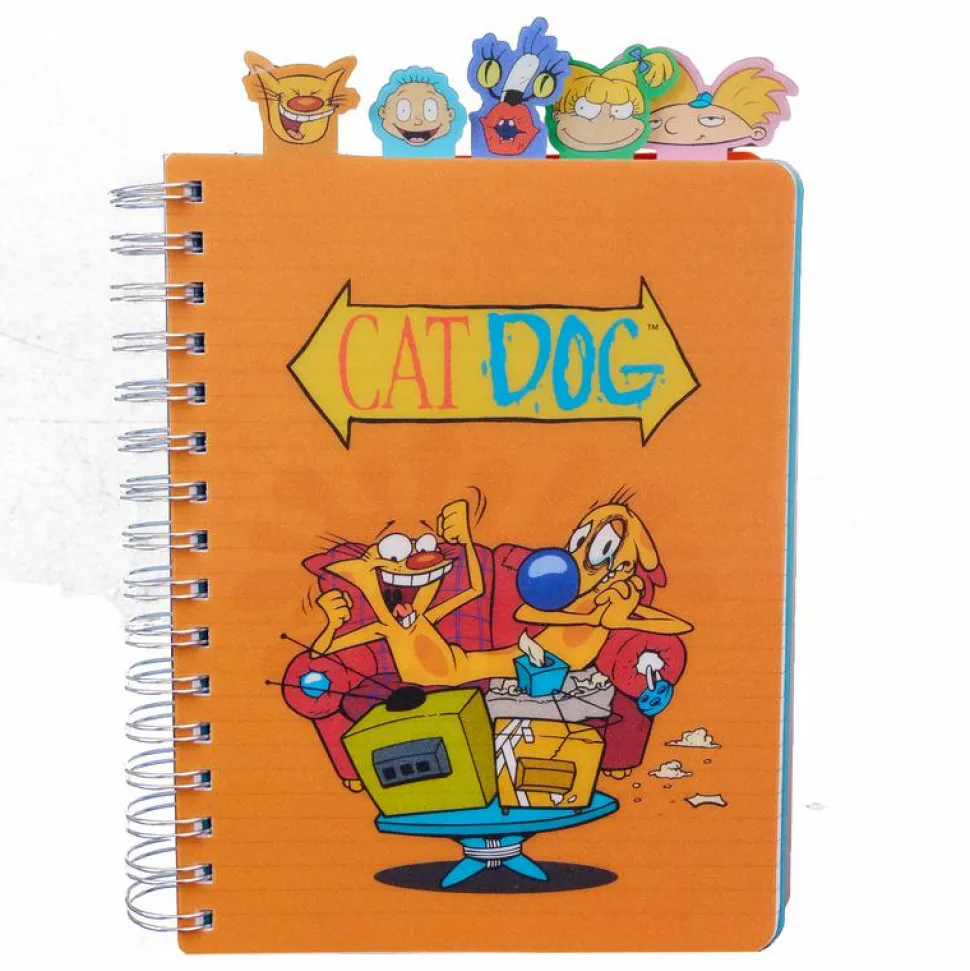Nickelodeon - Retro TV Triple Lenticular 8" Faux Leather Spiral Tab Journal