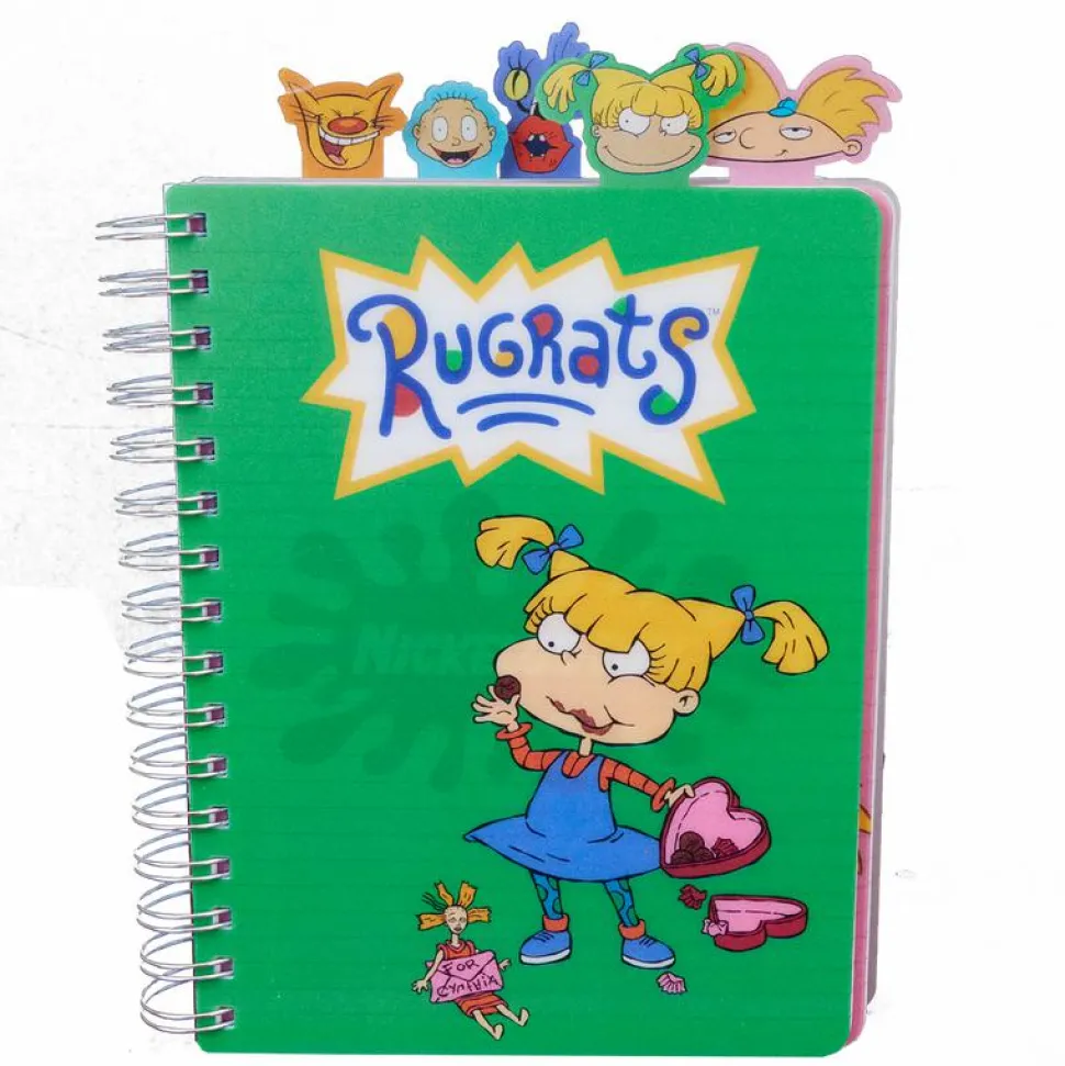 Nickelodeon - Retro TV Triple Lenticular 8" Faux Leather Spiral Tab Journal
