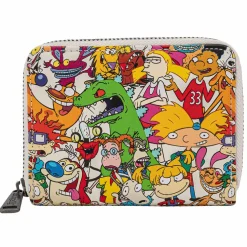 Nickelodeon - 90’s Nick Rewind Gang 5” Faux Leather Zip-Around Wallet