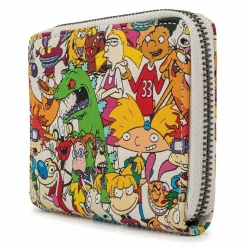 Nickelodeon - 90’s Nick Rewind Gang 5” Faux Leather Zip-Around Wallet