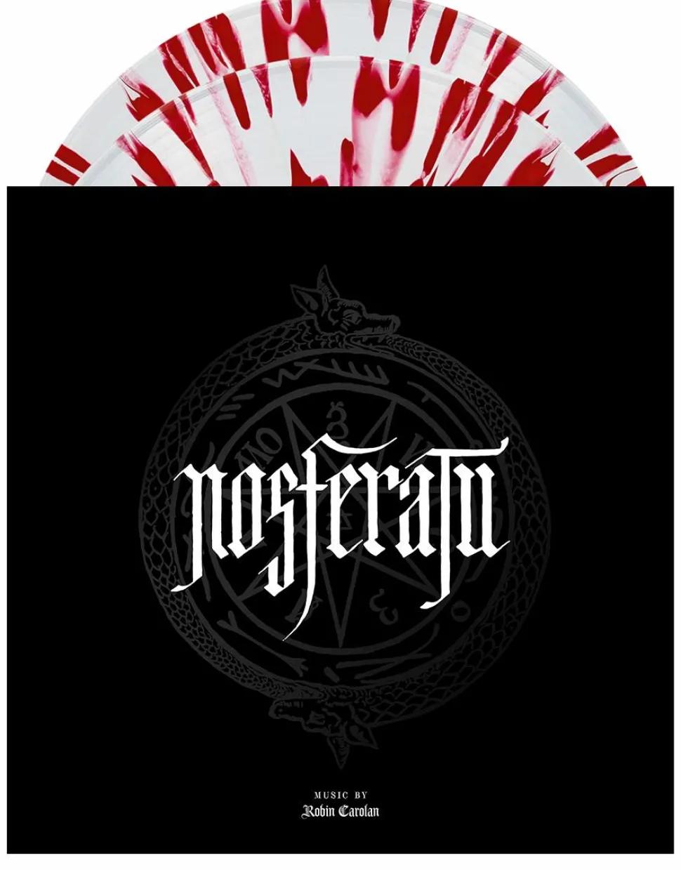 Nosferatu (2024) - Original Motion Picture Soundtrack by Robin Carolan 2xLP Vinyl Record (Waxwork Records Exclusive Clear & Oxblood Splatter Vinyl)