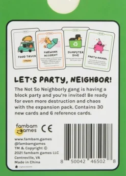 Not So Neighborly - Block Party Card Game Expansion Pack