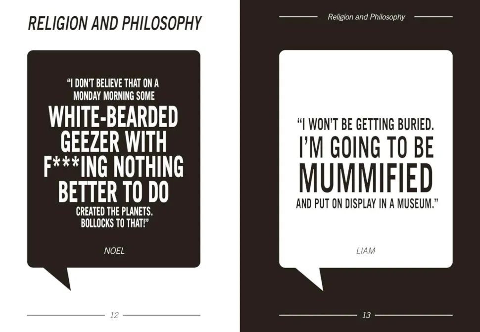 Oasis - Wise Words Oasis: The Best Quotes from Noel and Liam Gallagher Hardcover Book