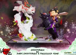 Okamiden - Chibiterasu vs. Dark Chibiterasu & Possessed Kuni 13” Statue