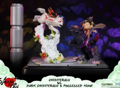 Okamiden - Chibiterasu vs. Dark Chibiterasu & Possessed Kuni 13” Statue