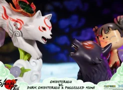 Okamiden - Chibiterasu vs. Dark Chibiterasu & Possessed Kuni 13” Statue