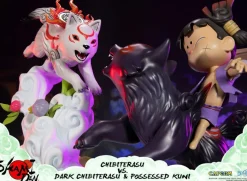 Okamiden - Chibiterasu vs. Dark Chibiterasu & Possessed Kuni 13” Statue