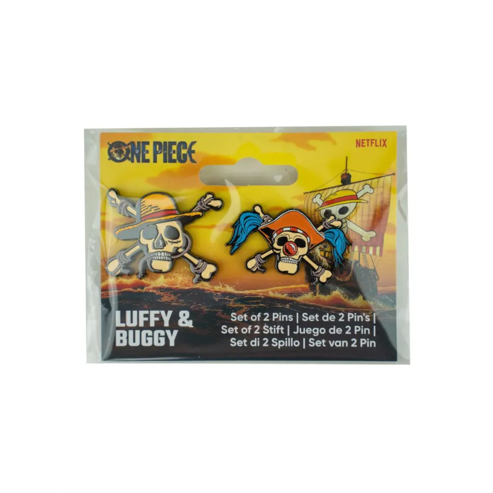 One Piece (2023) - Monkey D. Luffy & Buggy the Clown Enamel Pin 2-Pack