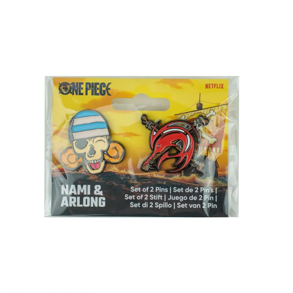 One Piece (2023) - Nami & Arlong Pirates logo Enamel Pin 2-Pack