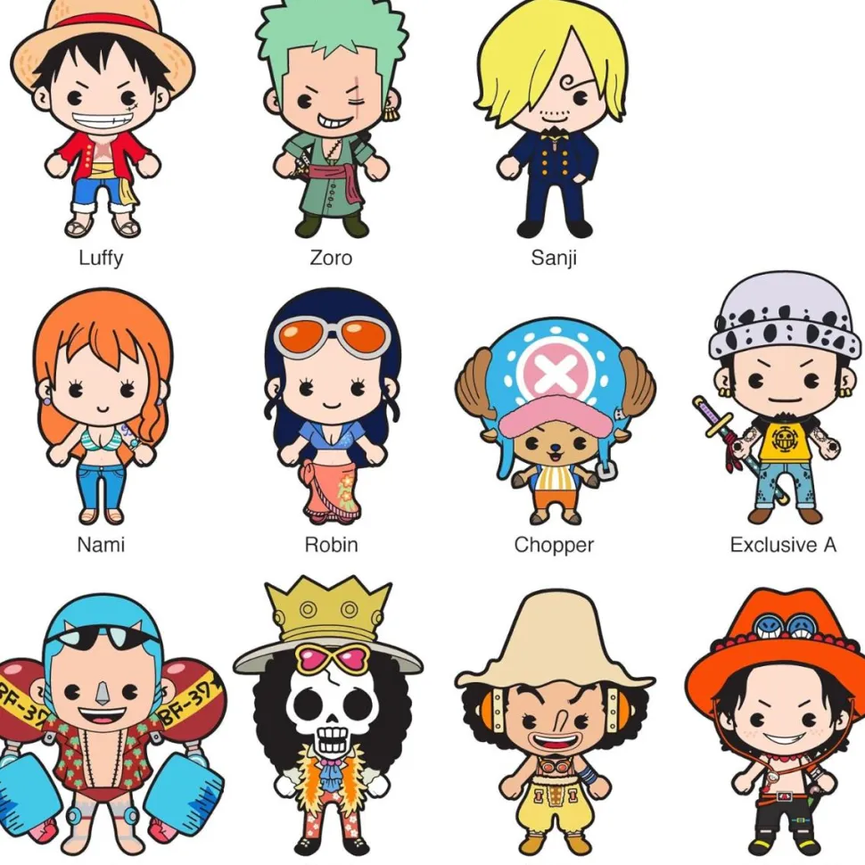 One Piece - Series 01 3D Figural Foam Bag Clip Blind Bag (Single Unit)