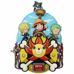 One Piece - Thousand Sunny Ship 10" Faux Leather Mini Backpack
