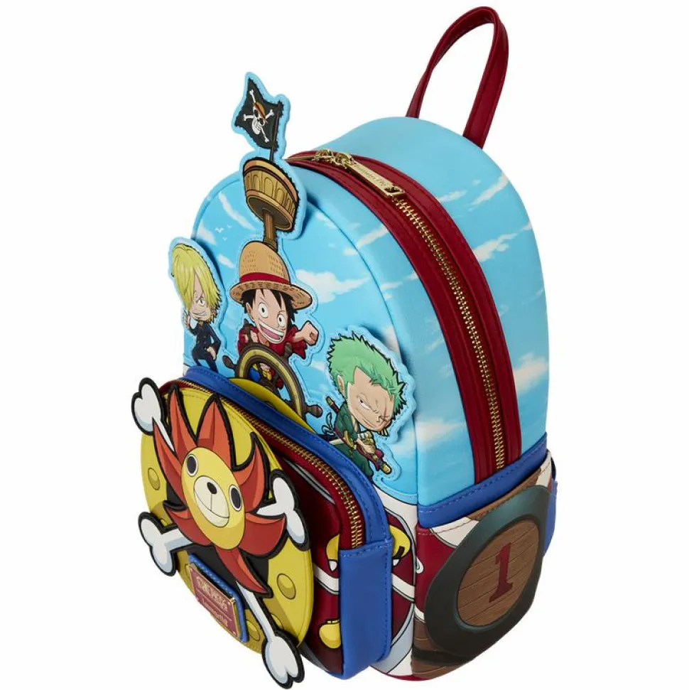 One Piece - Thousand Sunny Ship 10" Faux Leather Mini Backpack