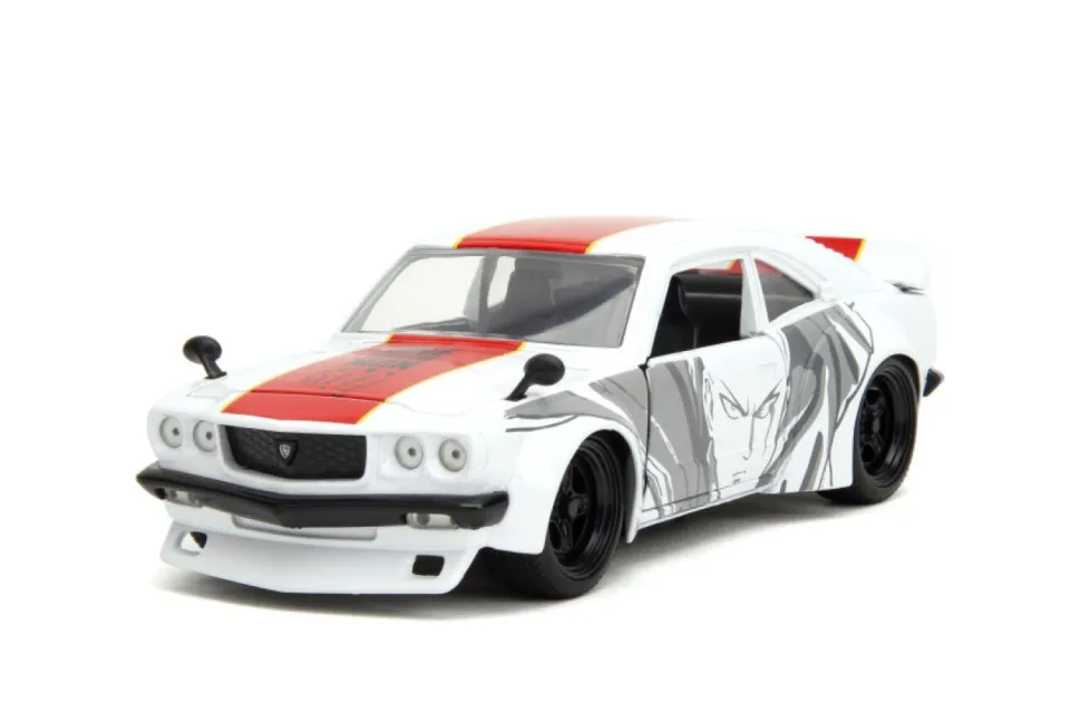 One Punch Man - Saitama & 1974 Mazda RX-3 1/24th Scale Die-Cast Vehicle Replica