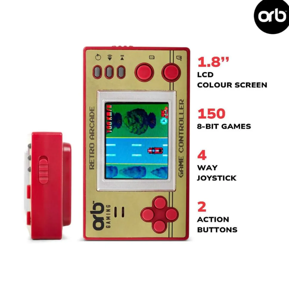 Orb - Retro Mini Arcade Handheld Console Pocket Game (150-in-1)