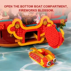 Pantasy - Chinese New Year Dragon Boat Building Block Construction Set (2154 Pieces)