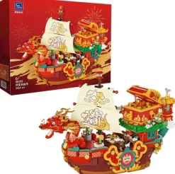Pantasy - Chinese New Year Dragon Boat Building Block Construction Set (2154 Pieces)