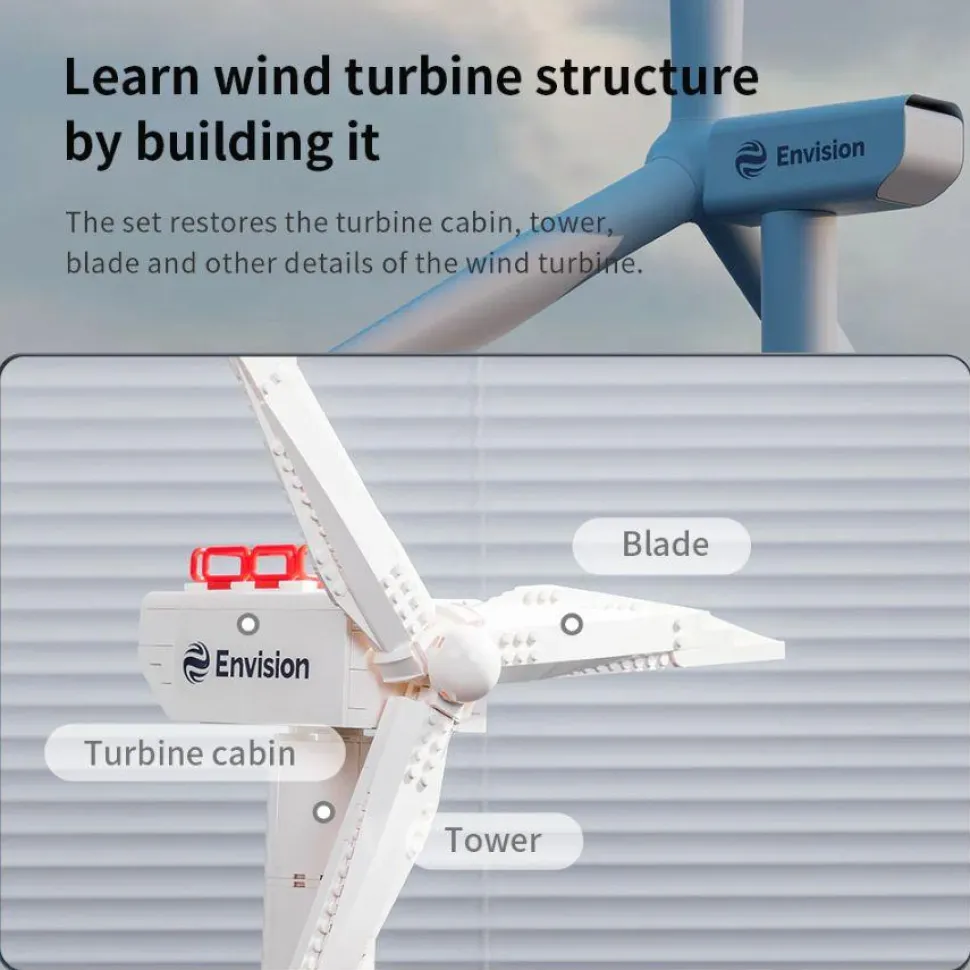 Pantasy - Envision Wind Turbine Joyride Series Building Block Construction Set (463 Pieces)