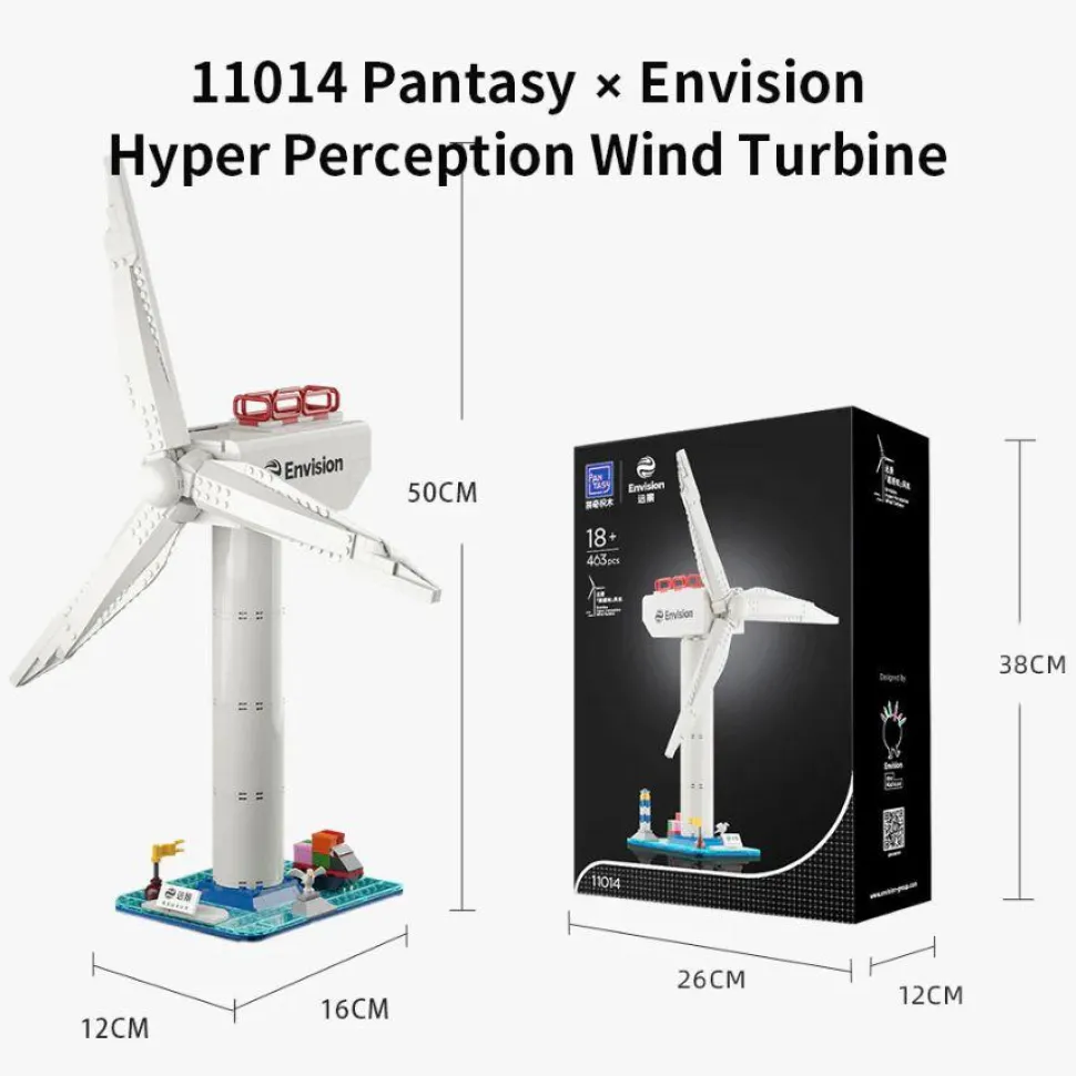 Pantasy - Envision Wind Turbine Joyride Series Building Block Construction Set (463 Pieces)