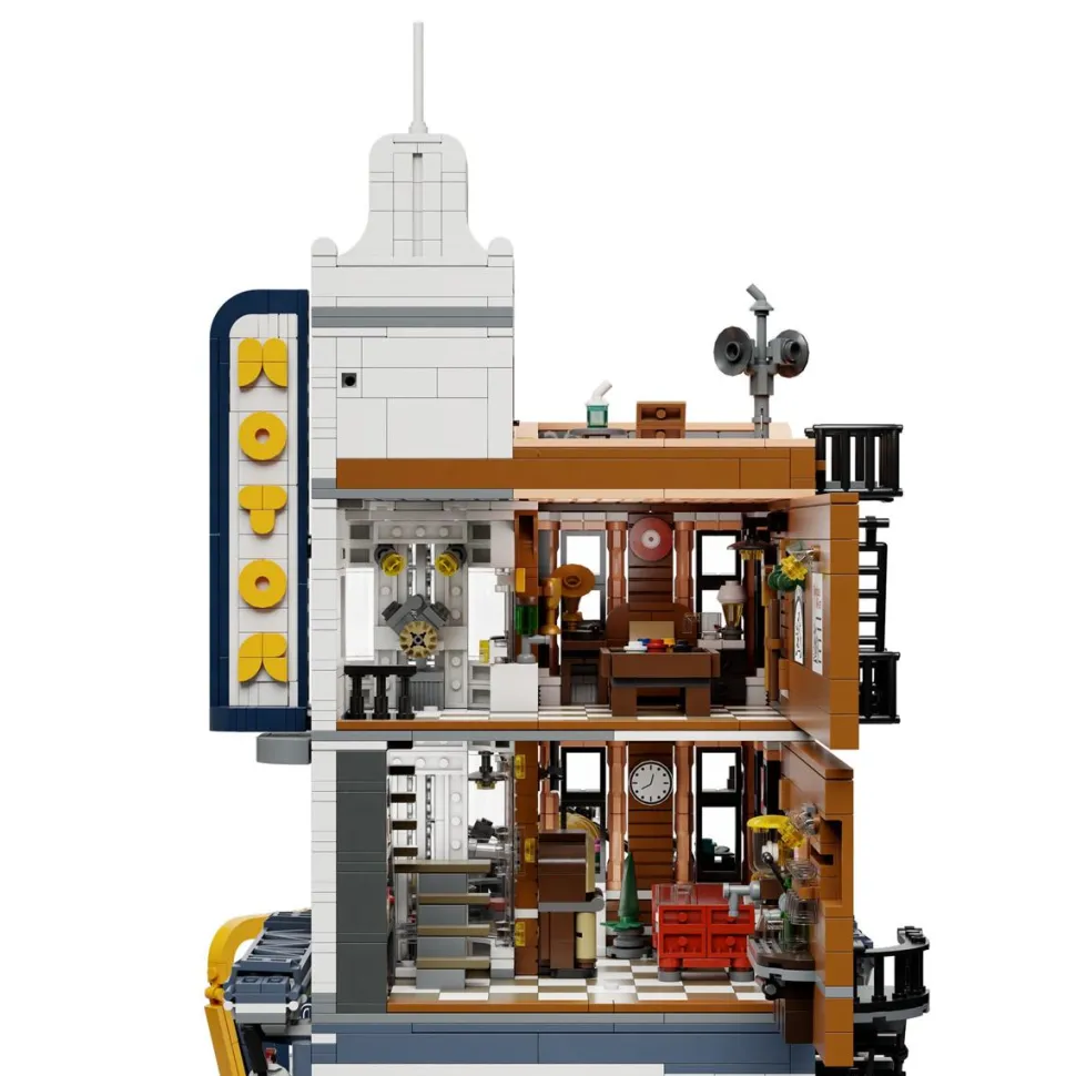Pantasy - Motorcycle Restaurant Retro Series Building Block Construction Set