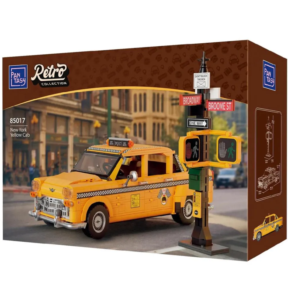 Pantasy - New York Yellow Taxi Cab Joyride Series Building Block Construction Set (1601 Pieces)