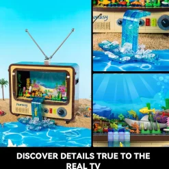 Pantasy - Retro 1960s Television Retro Collection Building Block Construction Set (1208 Pieces)
