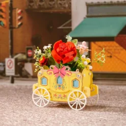 Pantasy - Rose Cart Flower Series Building Block Construction Set (264 Pieces)