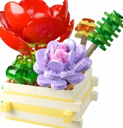Pantasy - Succulent Garden: Scarlet Whisper Building Block Construction Set (284 Pieces)