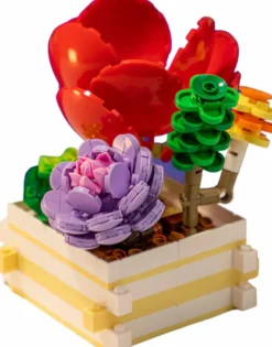 Pantasy - Succulent Garden: Scarlet Whisper Building Block Construction Set (284 Pieces)