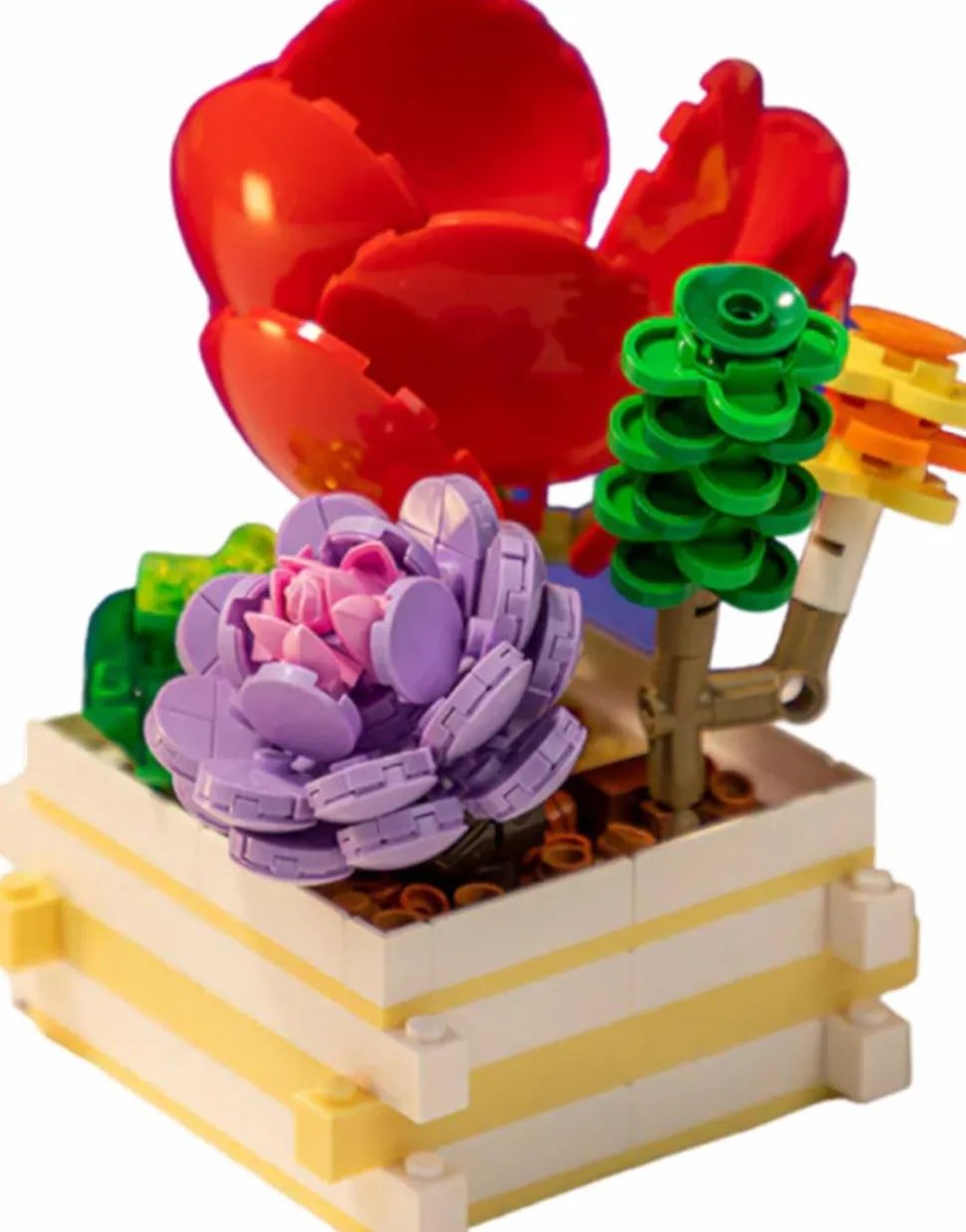 Pantasy - Succulent Garden: Scarlet Whisper Building Block Construction Set (284 Pieces)