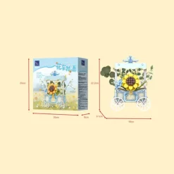 Pantasy - Sunflower Cart Flower Series Building Block Construction Set (265 Pieces)