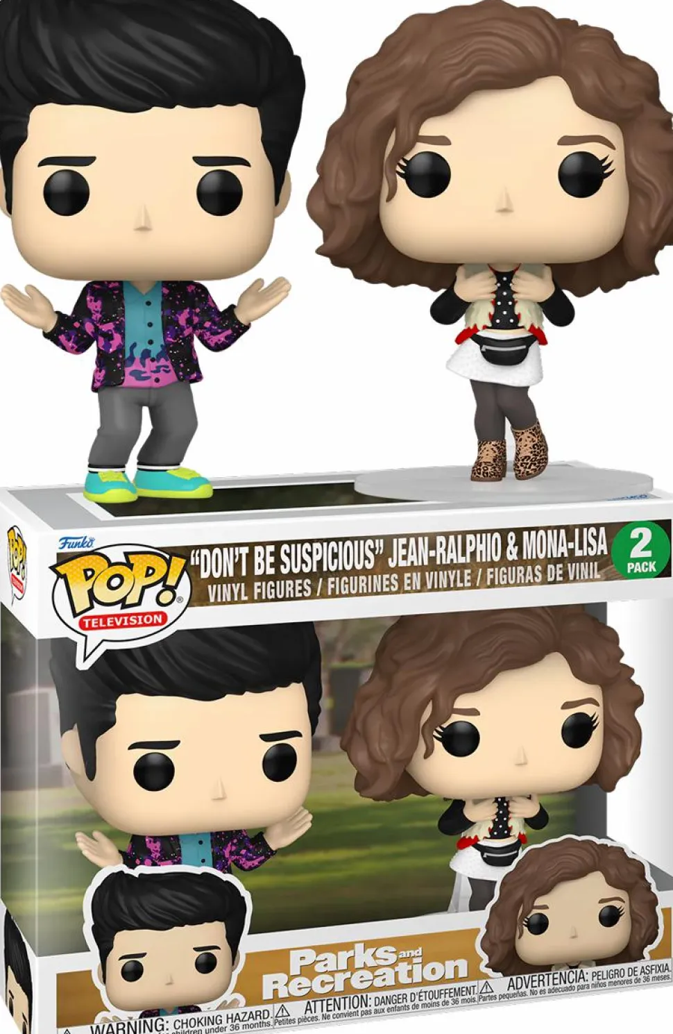 Parks and Recreation - "Don't Be Suspicious" Jean-Ralphio & Mona-Lisa 15th Anniversary Pop! Vinyl 2-Pack