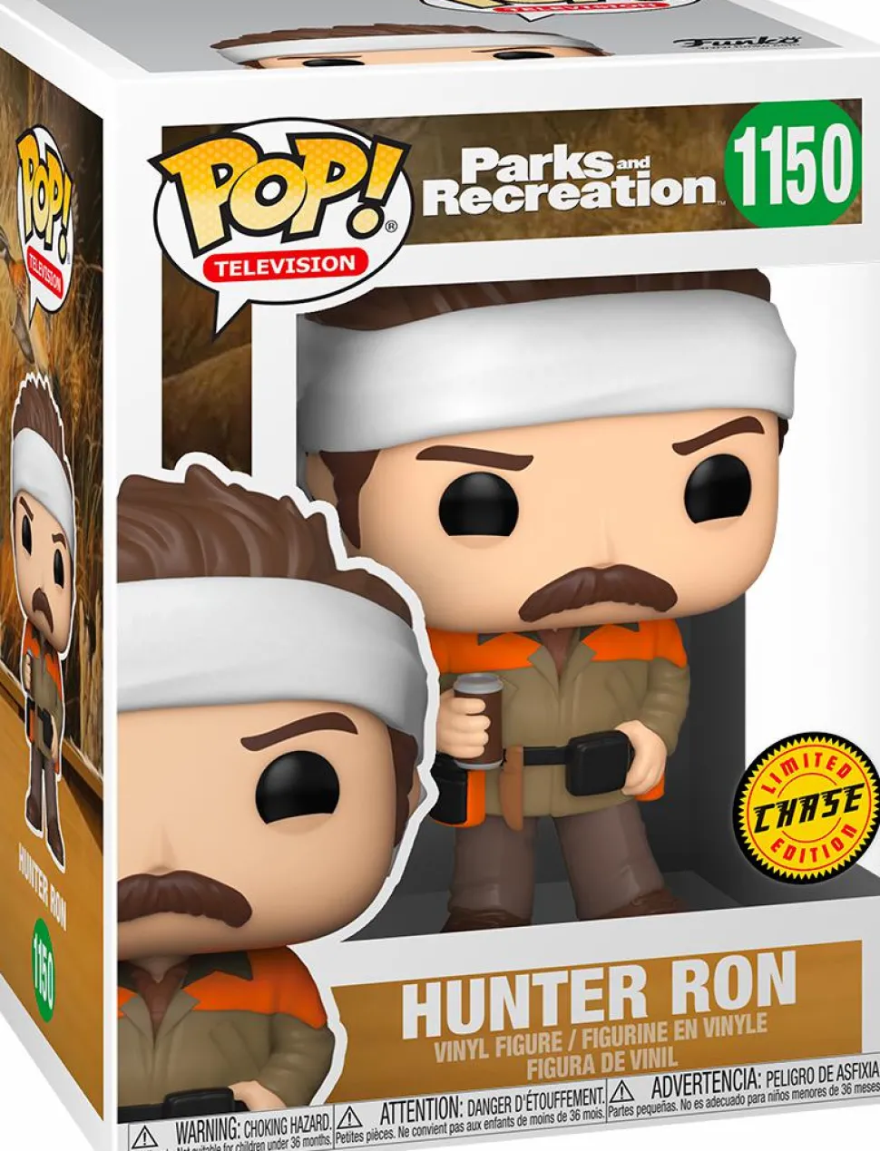 Parks and Recreation - Hunter Ron Pop! Vinyl Figure in Acrylic Pop! Protector (Chase Variant)