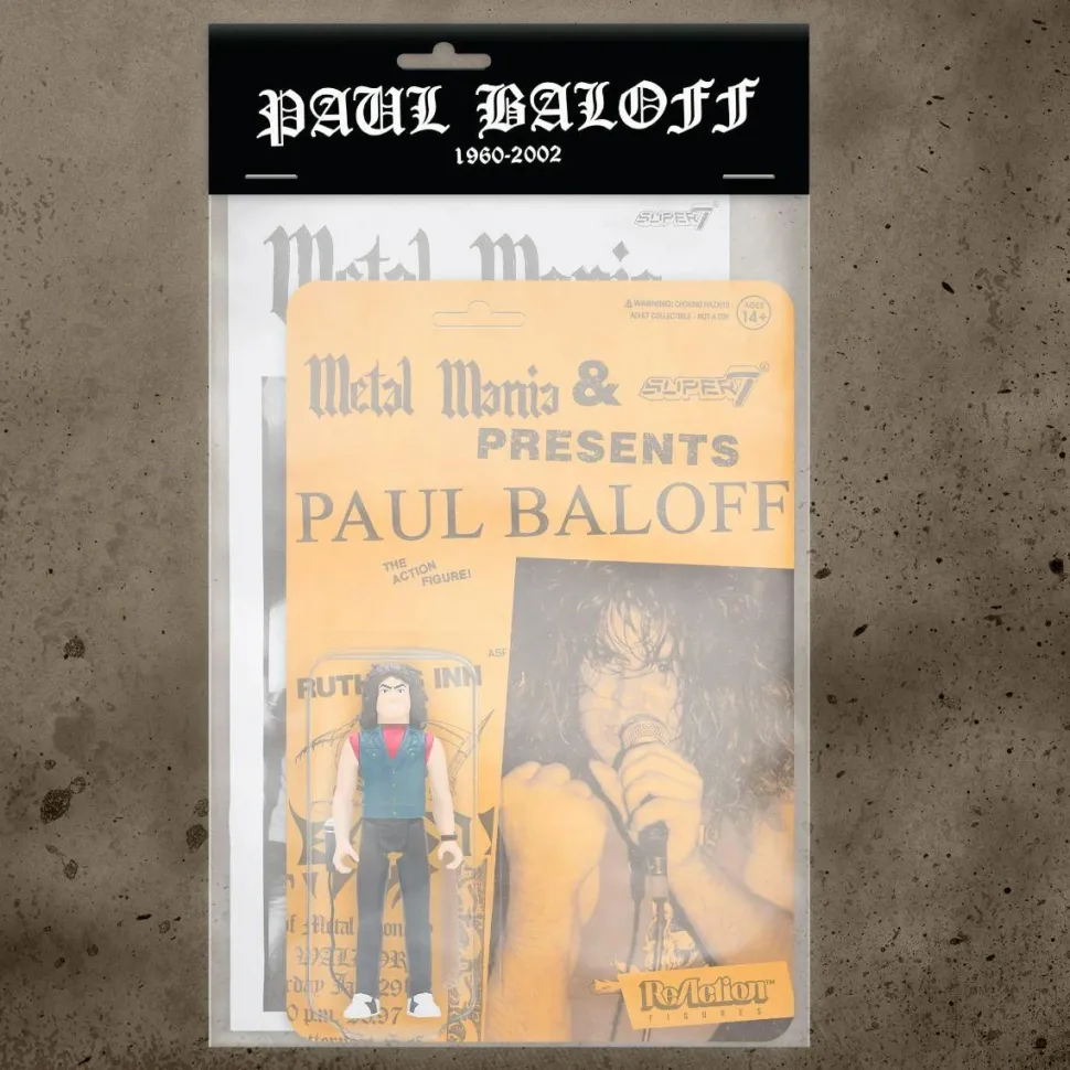 Paul Baloff - Paul Baloff ReAction 3.75” Action Figure & Metal Mania Tribute Issue Fanzine Set