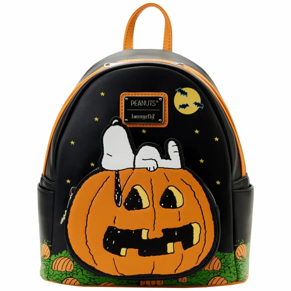 Peanuts - Great Pumpkin Snoopy Glow in the Dark 10” Faux Leather Mini Backpack