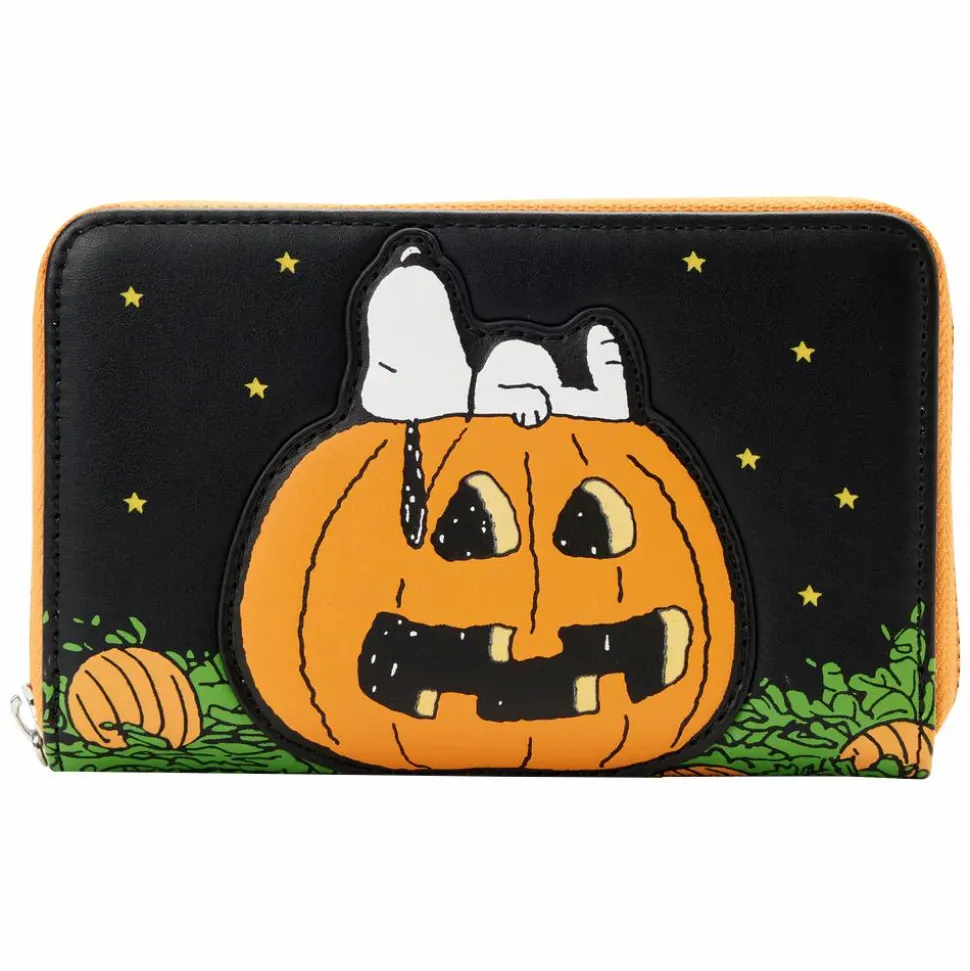 Peanuts - Great Pumpkin Snoopy Glow in the Dark 4” Faux Leather Zip-Around Wallet