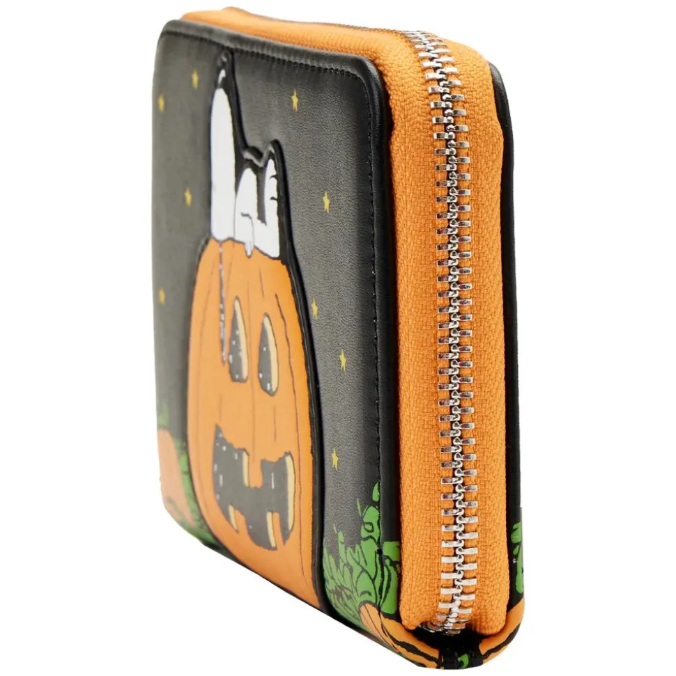 Peanuts - Great Pumpkin Snoopy Glow in the Dark 4” Faux Leather Zip-Around Wallet