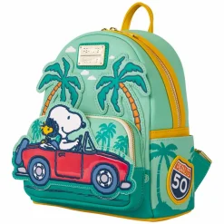 Peanuts - Snoopy & Woodstock Road Trip 10 Faux Leather Mini Backpack