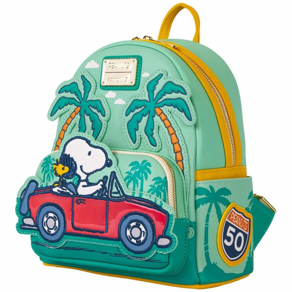 Peanuts - Snoopy & Woodstock Road Trip 10 Faux Leather Mini Backpack
