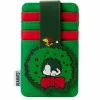 Peanuts - Snoopy & Woodstock Wreath 5” Faux Leather Card Holder