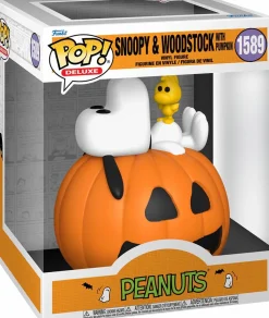 Peanuts - Snoopy & Woodstock with Pumpkin (It's the Great Pumpkin, Charlie Brown) Deluxe Pop! Vinyl Figure