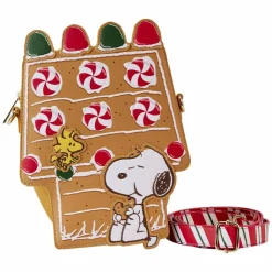 Peanuts - Snoopy Gingerbread House Scented 8" Faux Leather Crossbody Bag