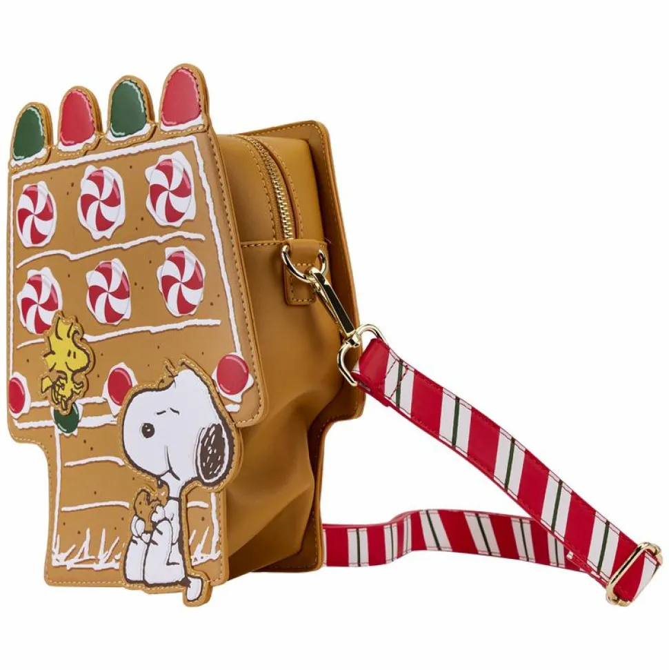 Peanuts - Snoopy Gingerbread House Scented 8" Faux Leather Crossbody Bag