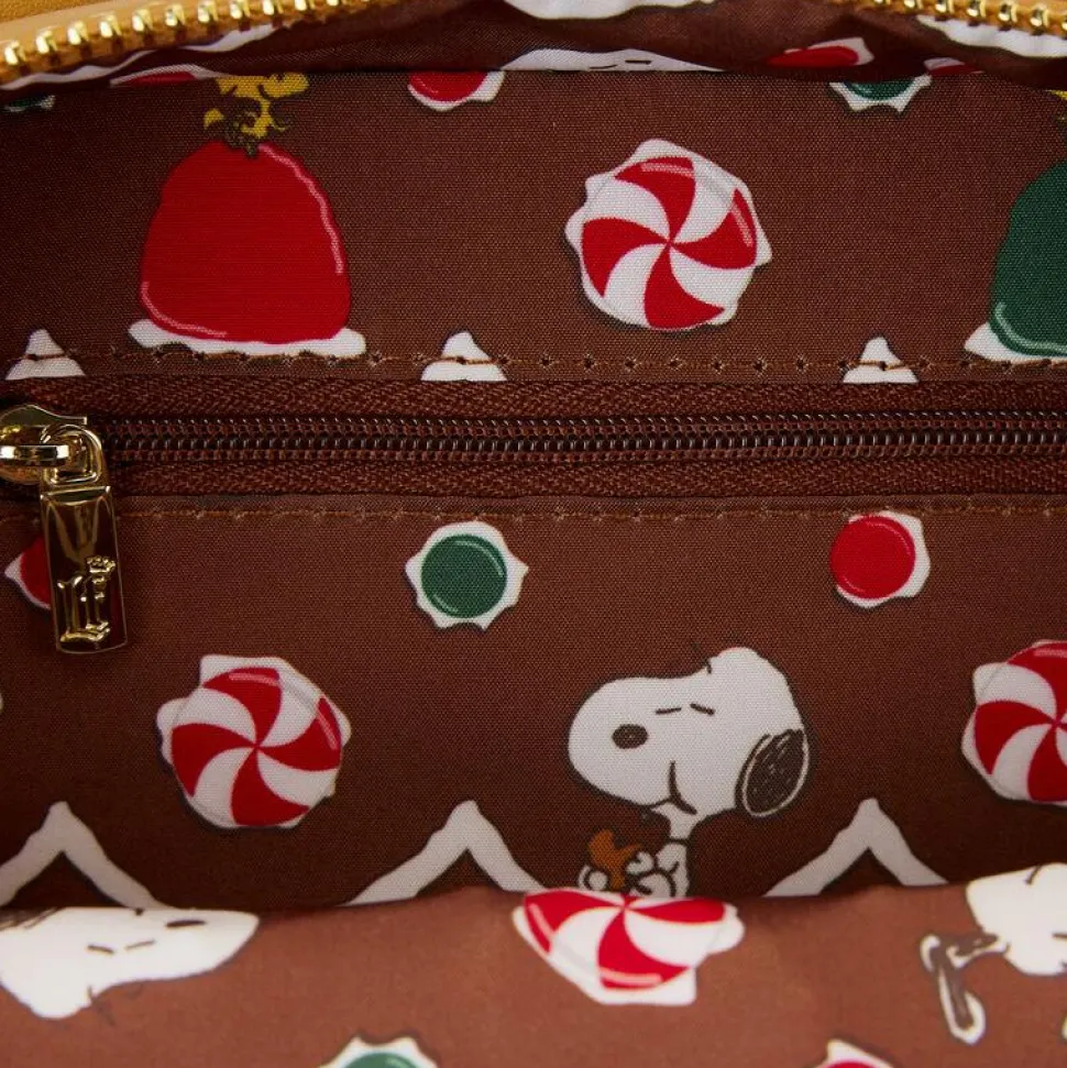 Peanuts - Snoopy Gingerbread House Scented 8" Faux Leather Crossbody Bag