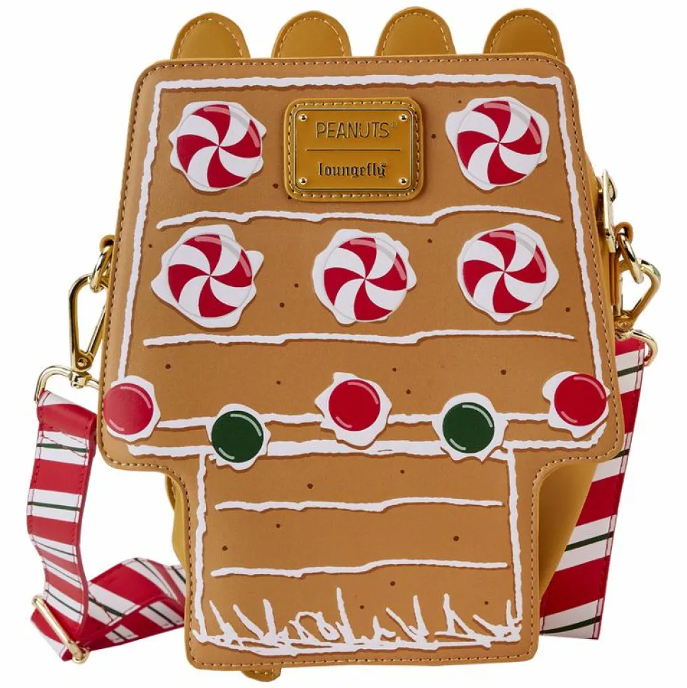 Peanuts - Snoopy Gingerbread House Scented 8" Faux Leather Crossbody Bag