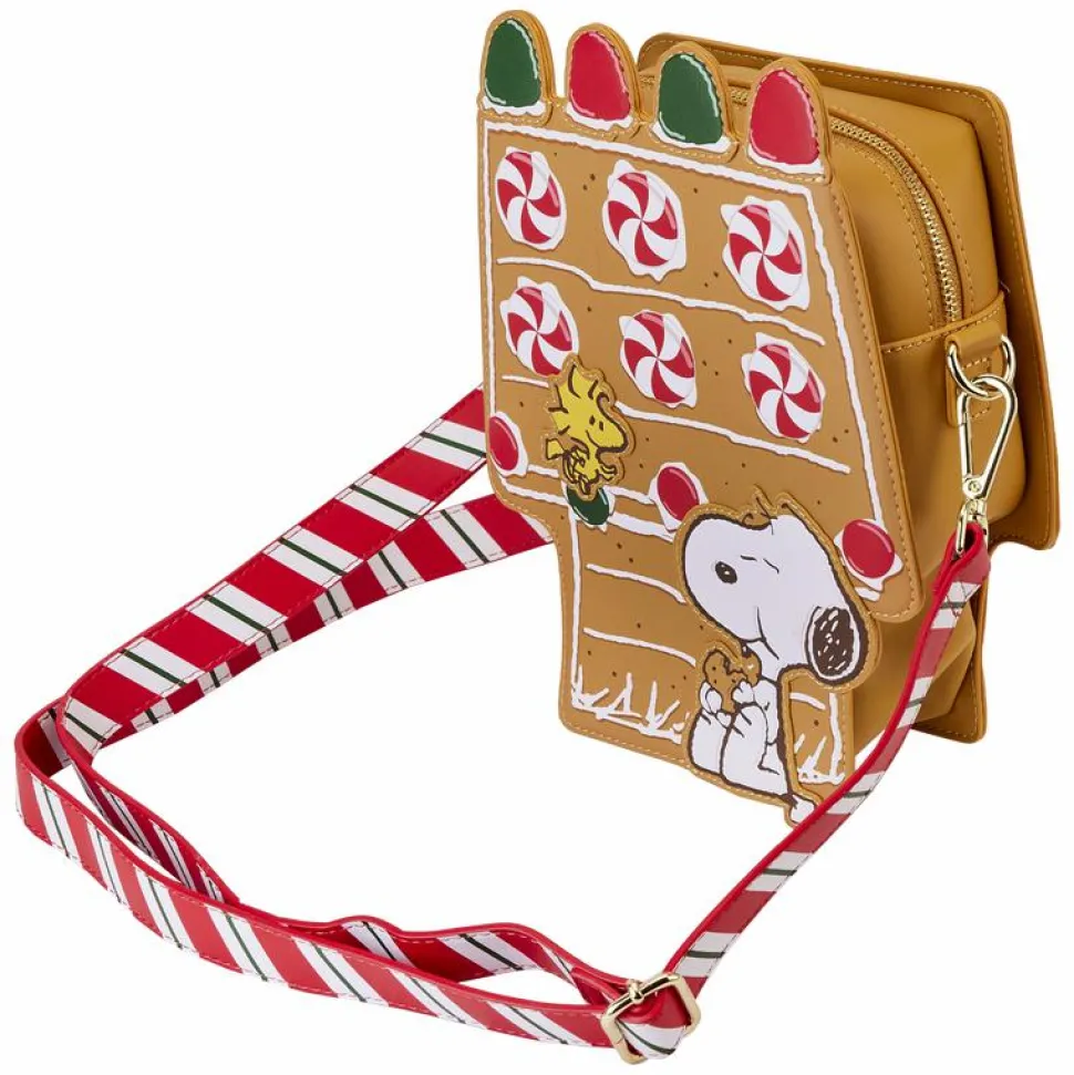 Peanuts - Snoopy Gingerbread House Scented 8" Faux Leather Crossbody Bag
