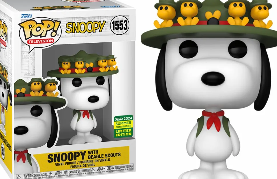 Peanuts - Snoopy with Beagle Scouts Pop! Vinyl Figure (2024 Summer Convention Exclusive) (Popcultcha Exclusive)
