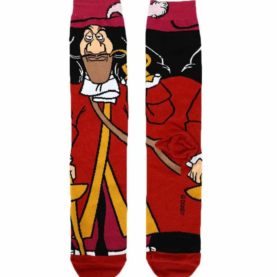Peter Pan (1953) - Captain Hook 360 Character Men’s Crew Socks (One Size)