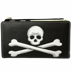 Peter Pan (1953) - Captain Hook Skull 4” Faux Leather Bi-Fold Wallet