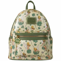 Peter Pan (1953) - Tinker Bell Clover Print 10" Faux Leather Mini Backpack